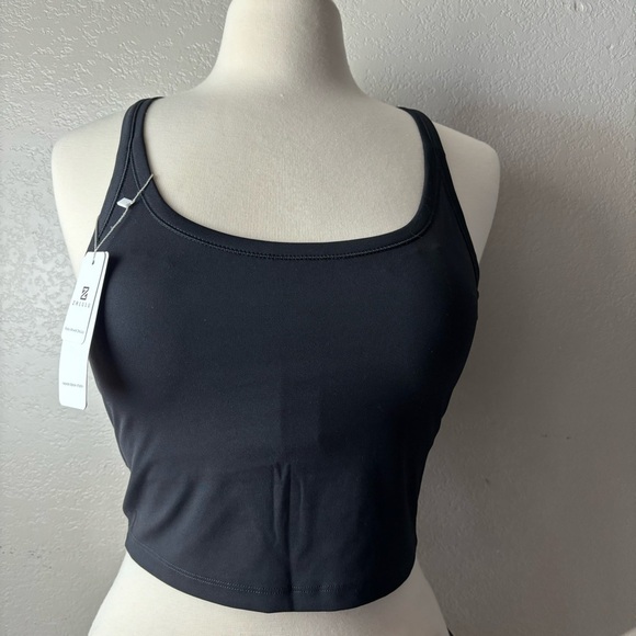 ZH LULU Black Workout Tank w/ Removable Cups Also worn as Crop Tank Size 8 NEW - Picture 2 of 11
